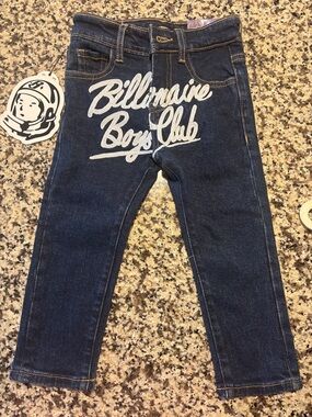 Billionaire Boys Club Navy Denim Jeans with White Script